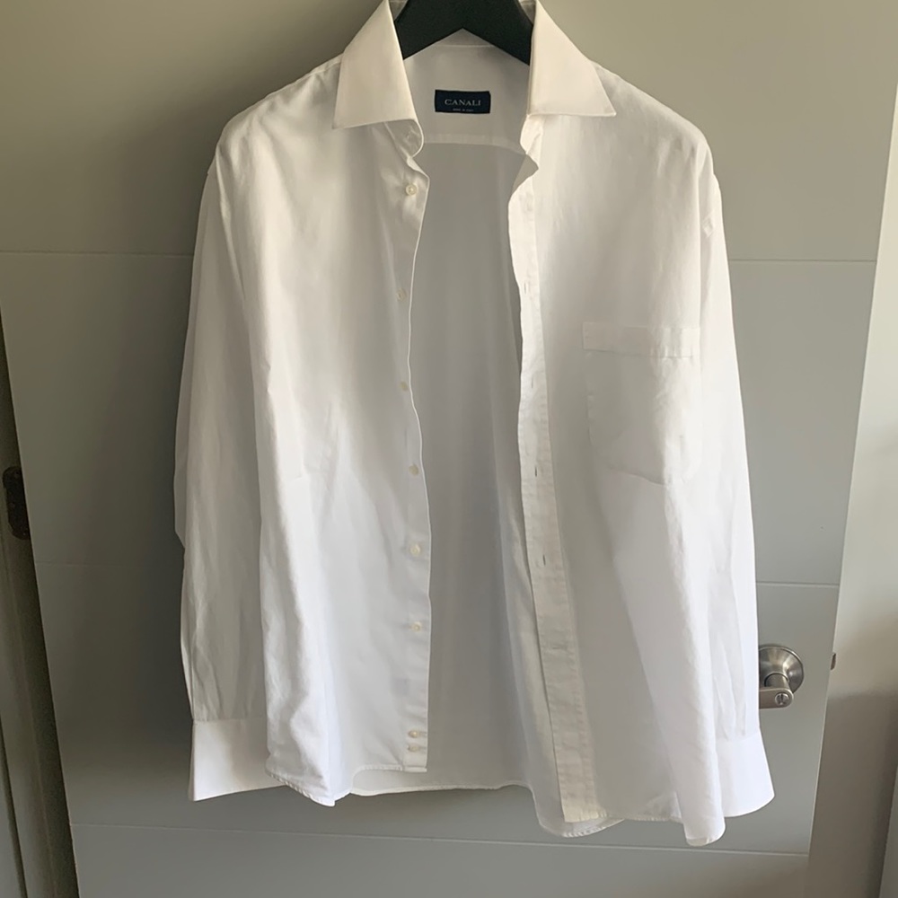 Men’s Size (L) Made In Italy Canali Button up Dress Shirt
